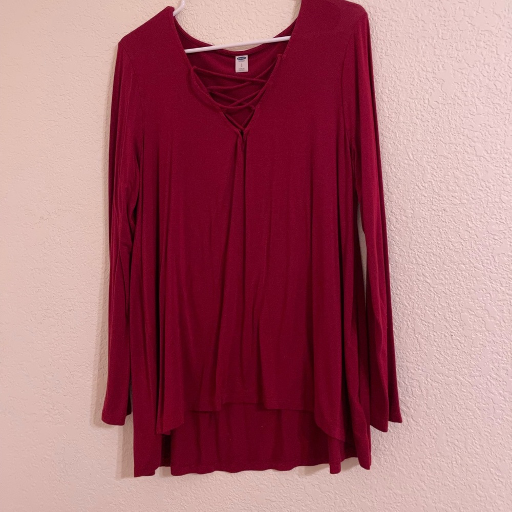 Cross cross long sleeve red